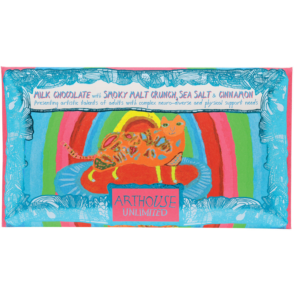 Rainbow Cat Malted Crunch and Sea Salt Milk Chocolate