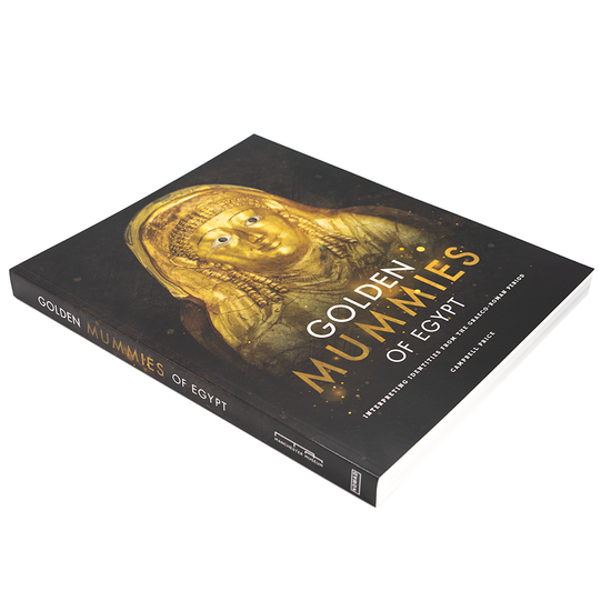 The Golden Mummies paperback book seen at an angle.