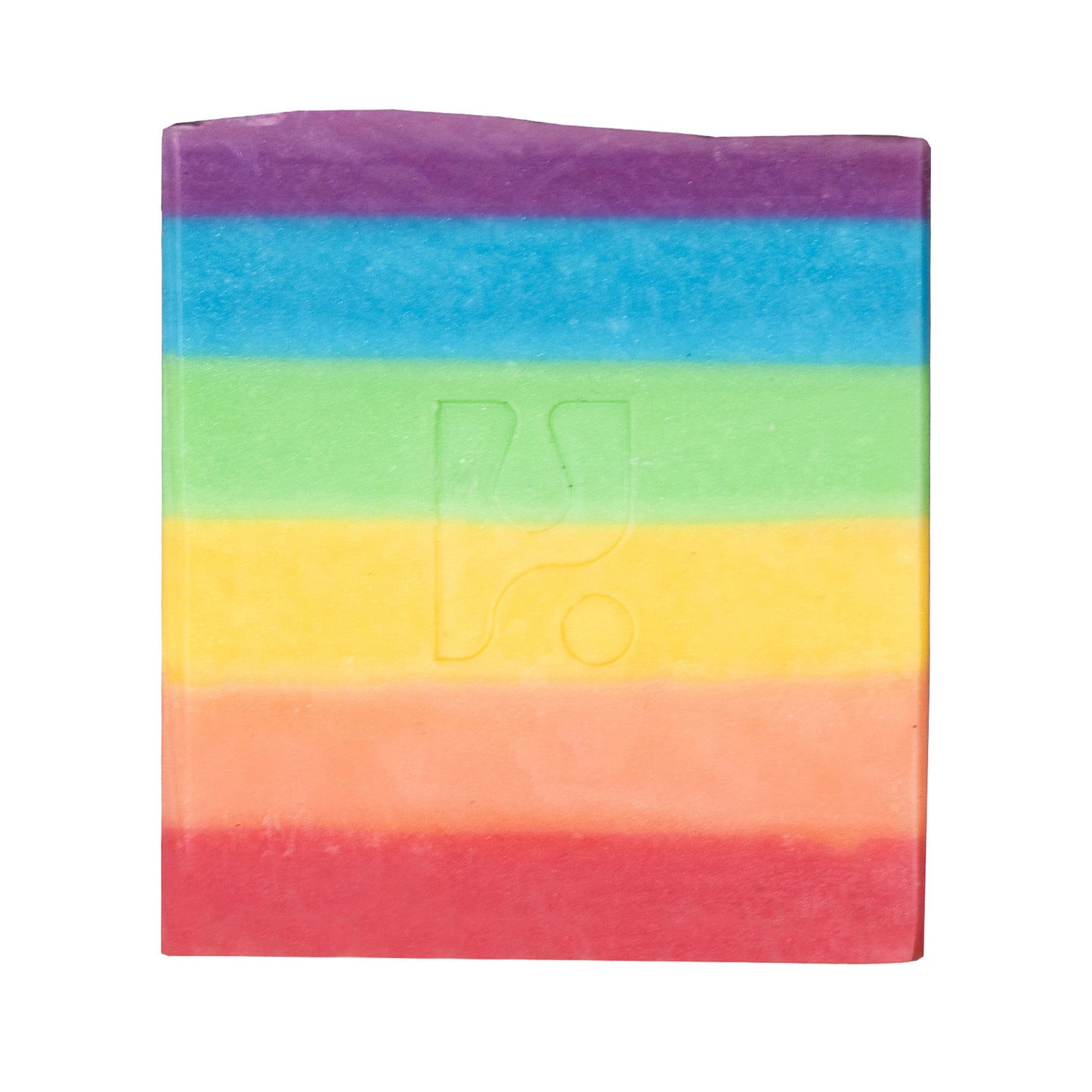 Rainbow coloured soap bar - square shape