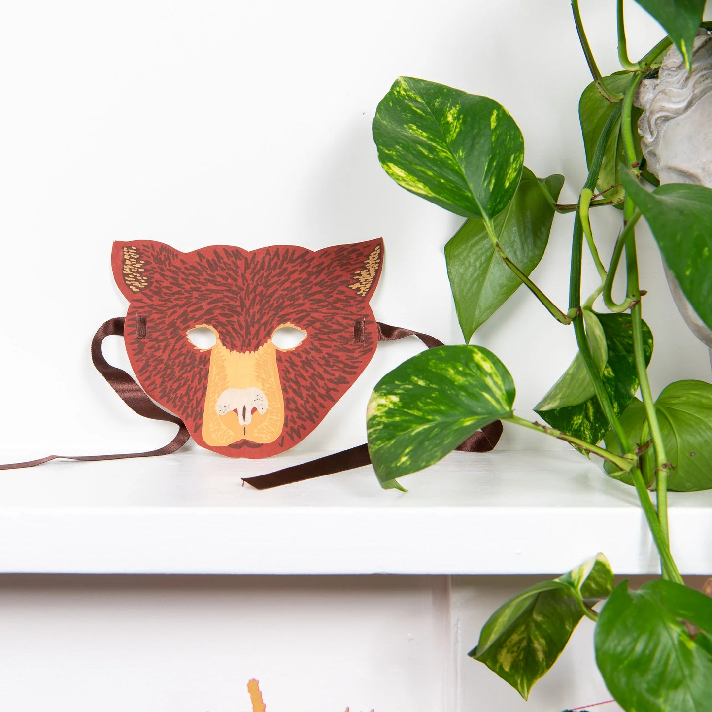 Bear Mask Greetings Card
