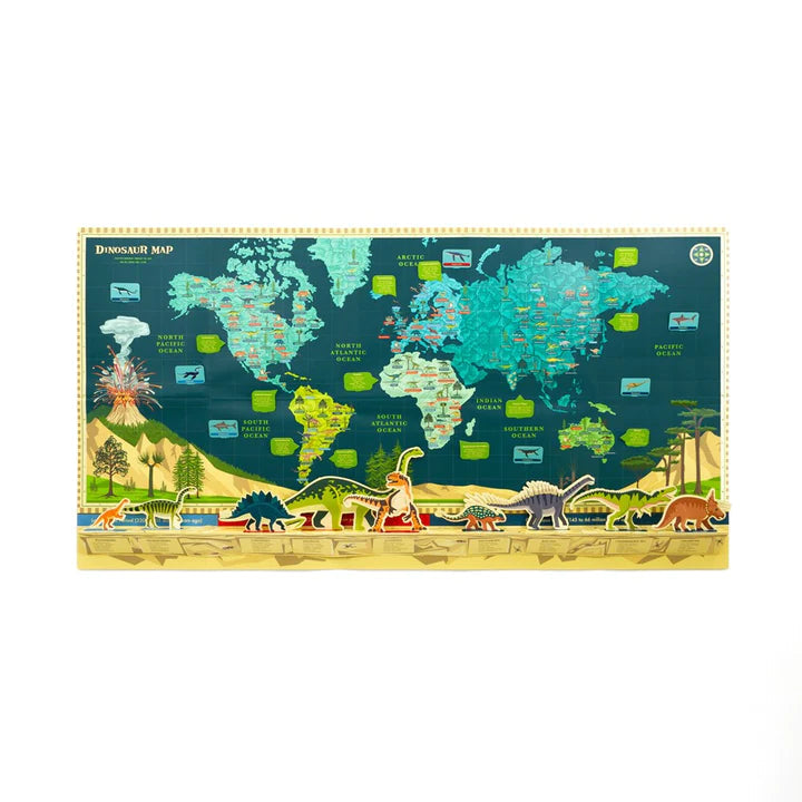 The poster map hung against an white backdrop.