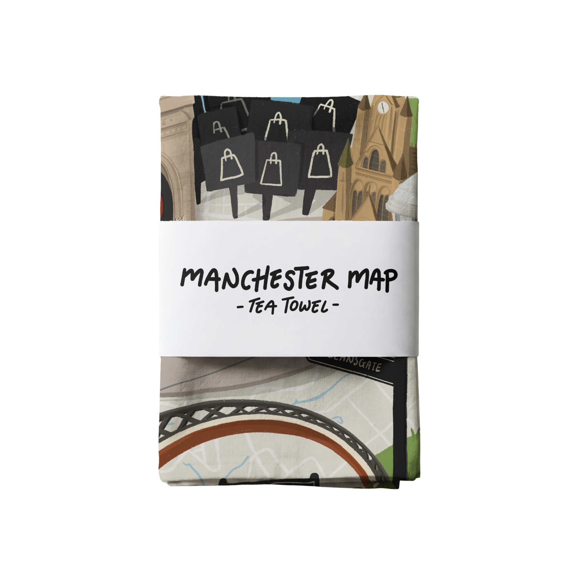 Manchester Tea Towel - Naomi Illustration