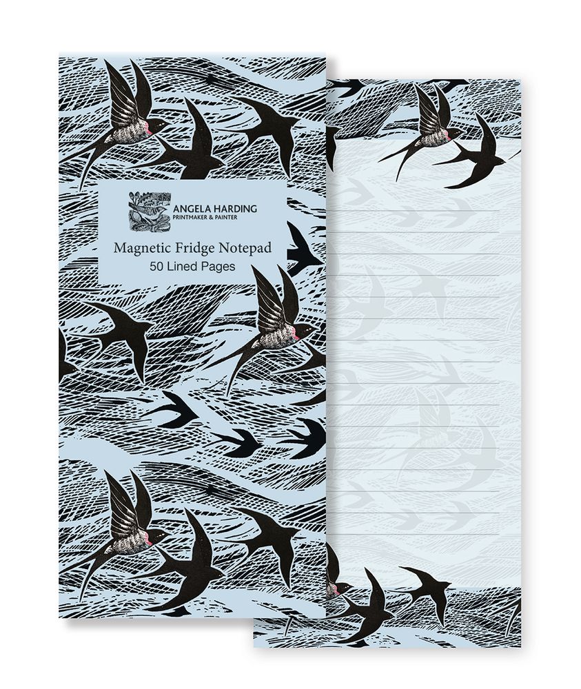 Swallows and Sea Magnetic Fridge Notepad