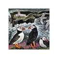 Fair Isle Puffins Greetings Card