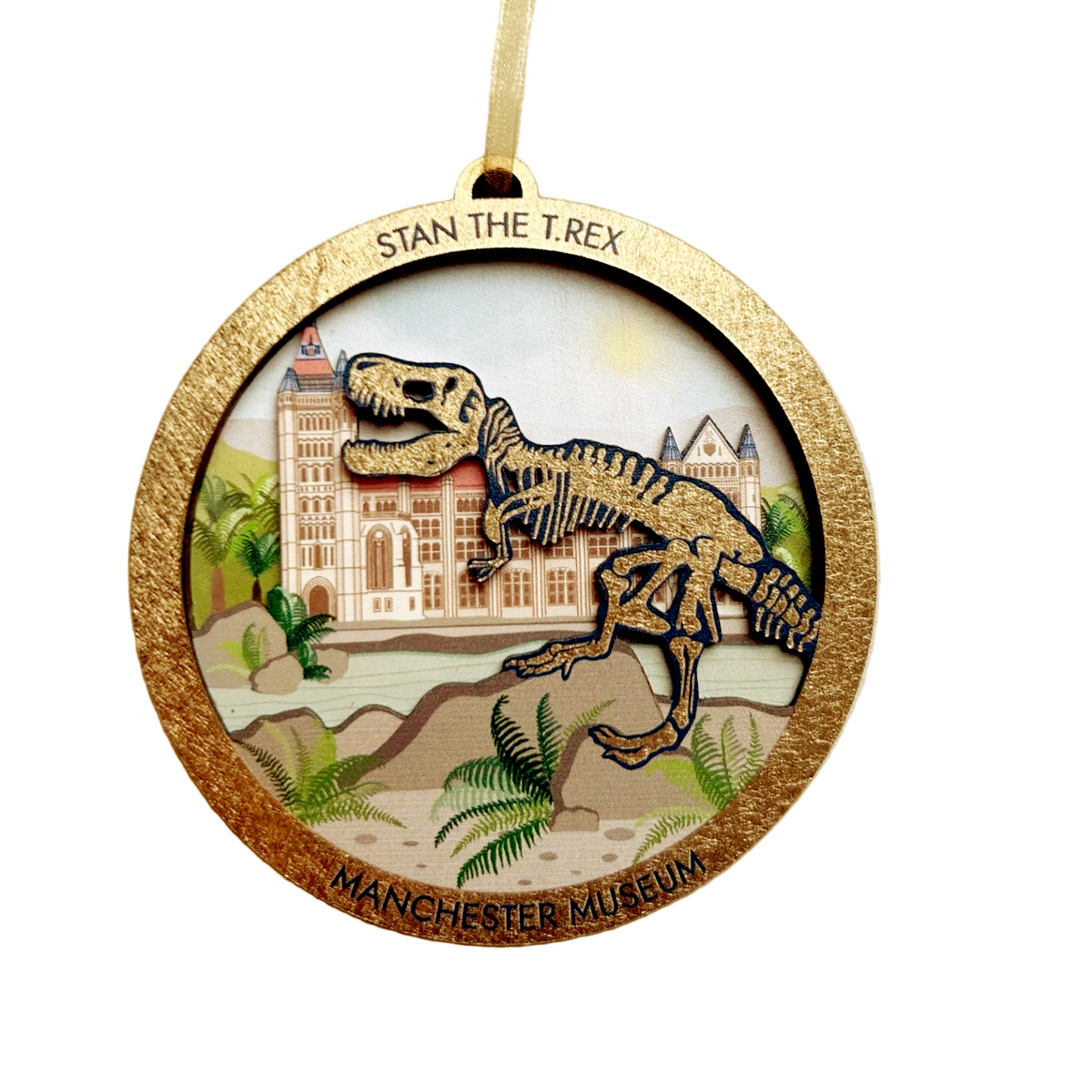 Wooden Stan the T. rex Museum Decoration