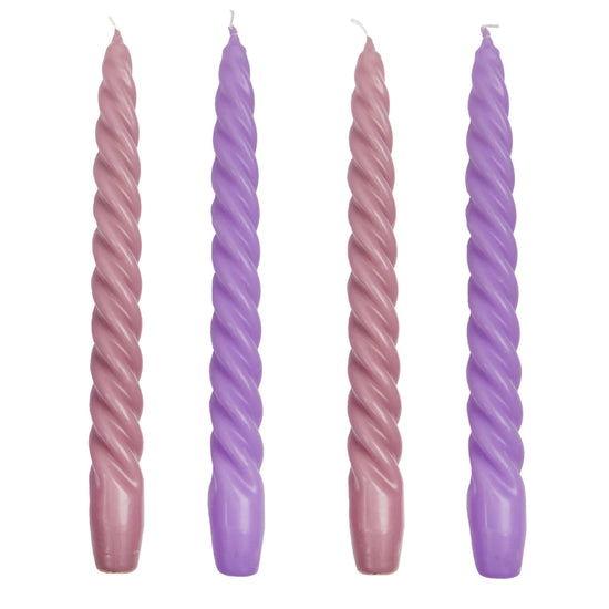 Load image into Gallery viewer, Spiral Dinner Candle Pack of 4
