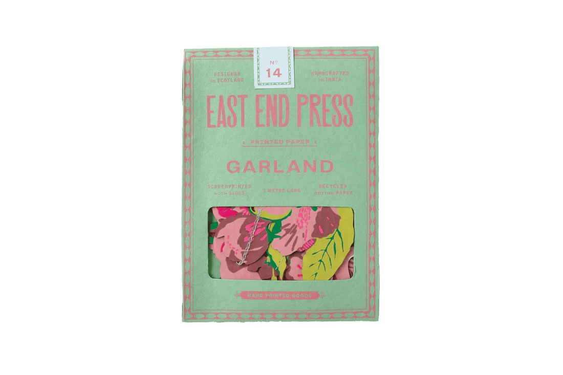 Paper Blossom Sewn Garland Decoration