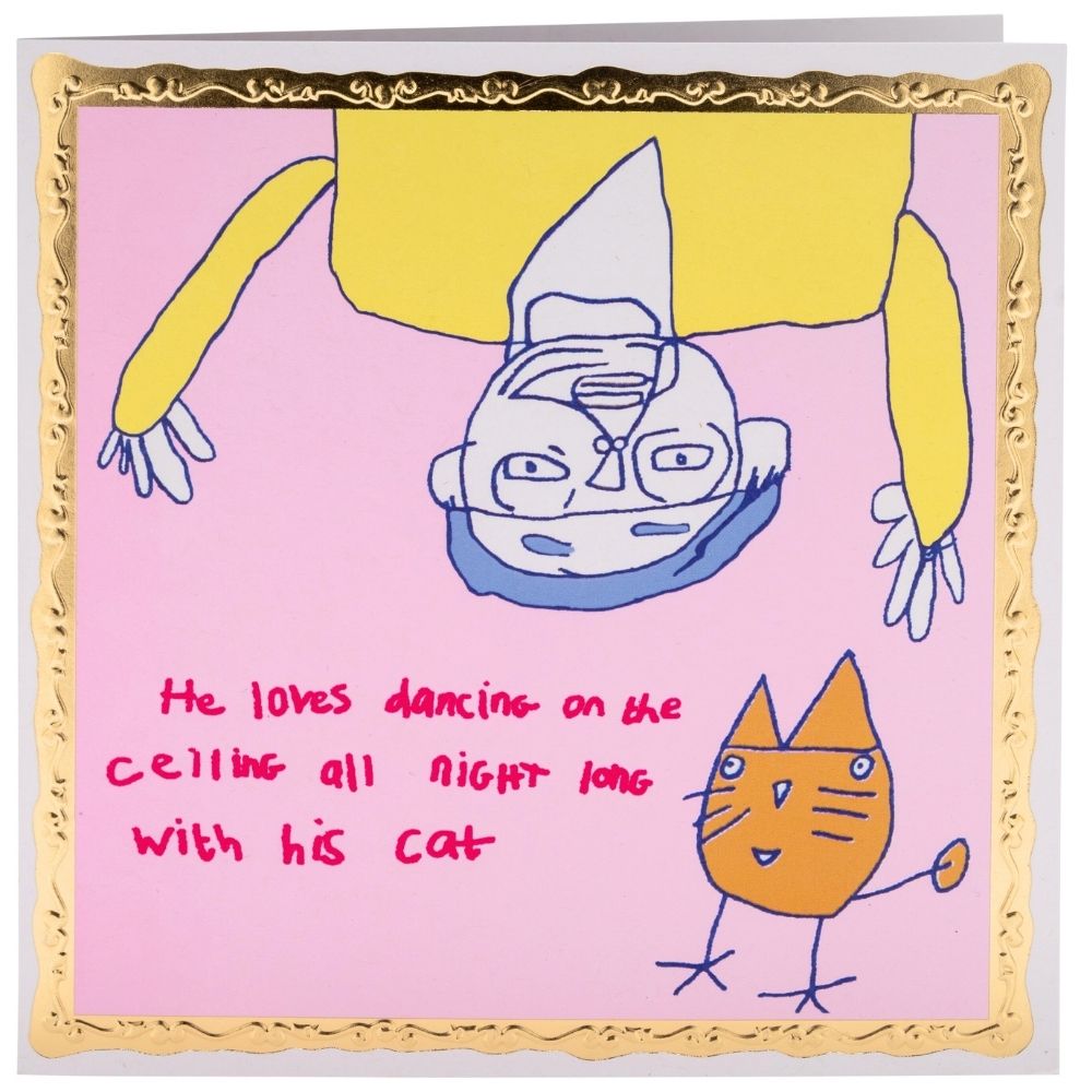 He Likes Dancing Greetings Card