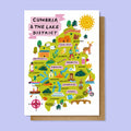 Cumbria & the Lake District Map Greetings Card