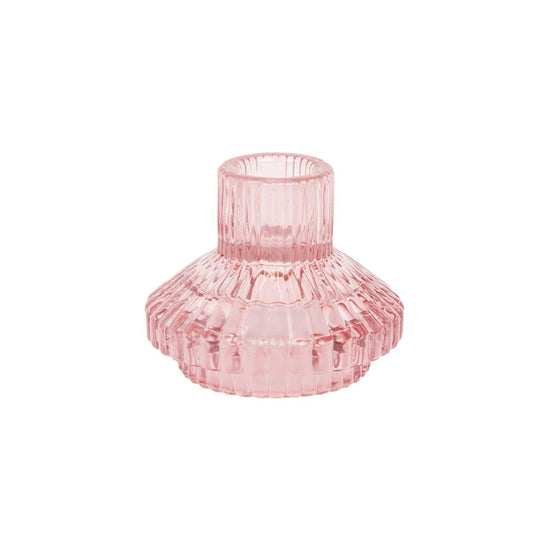Geometric Small Glass Candle Holder