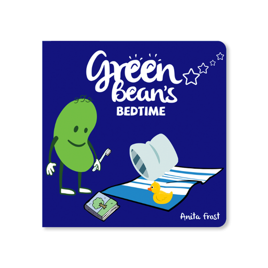 Front cover of Green Beans bedtime book.