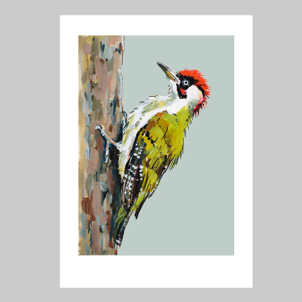 Green Woodpecker Print A3