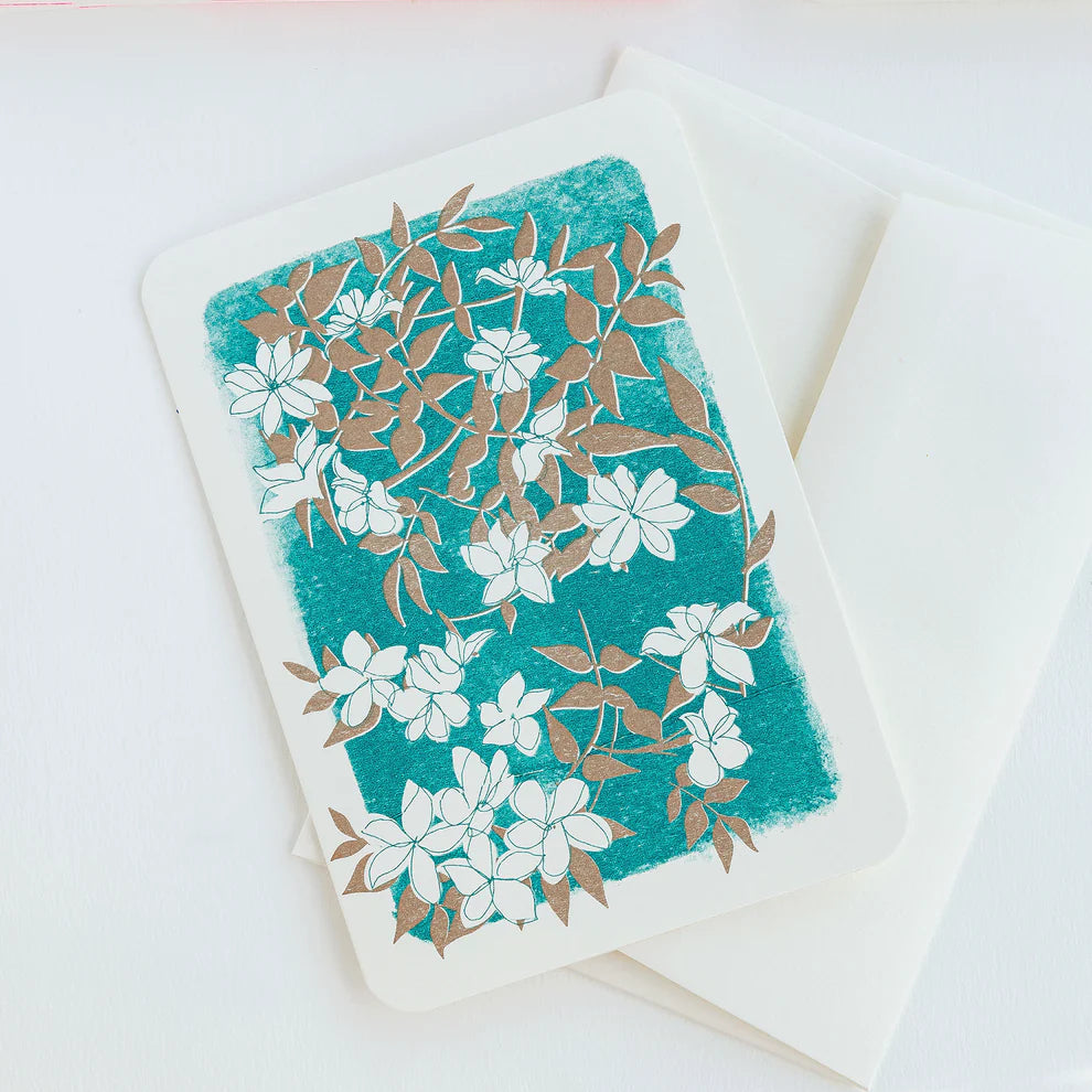 Jasmine Risograph Greetings Card