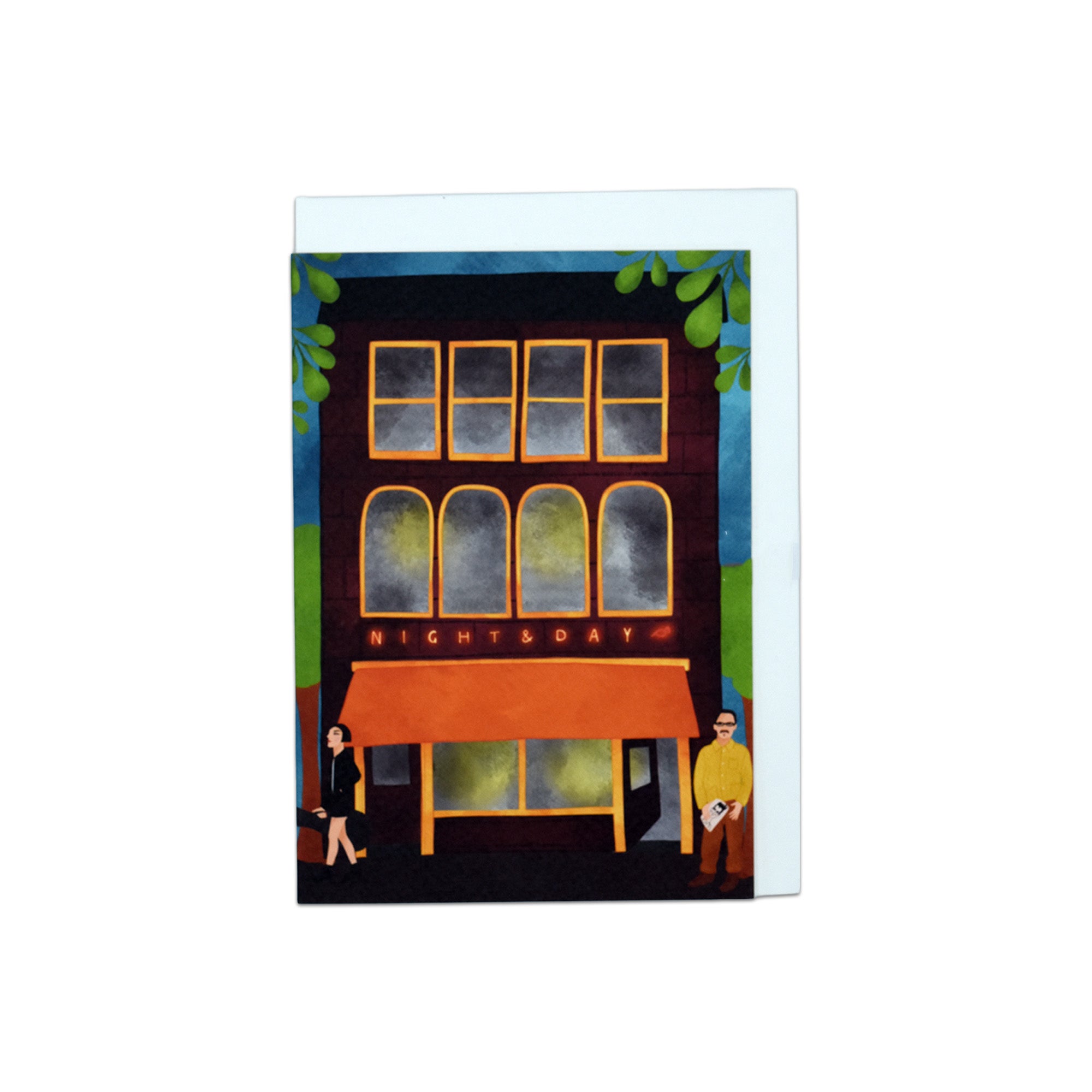 Night & Day Cafe Greetings Card