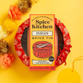 Spice Kitchen Indian Spice Tin with decorative packaging on a yellow background