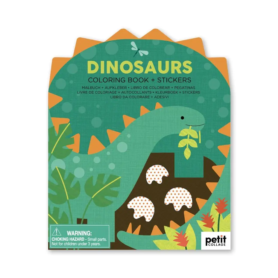 Dinosaurs Colouring Book and Stickers