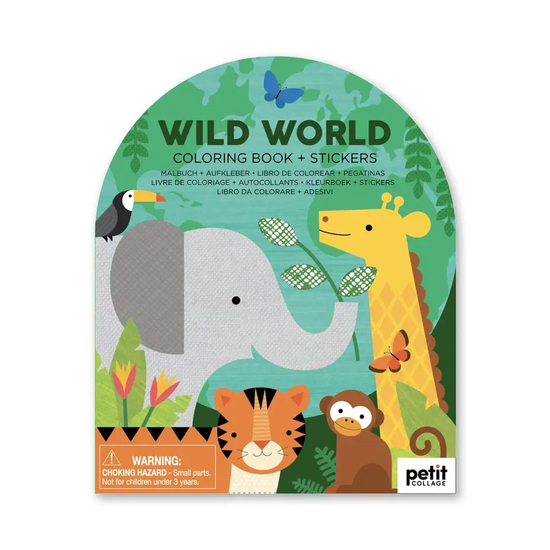Wild World Colouring Book and Stickers