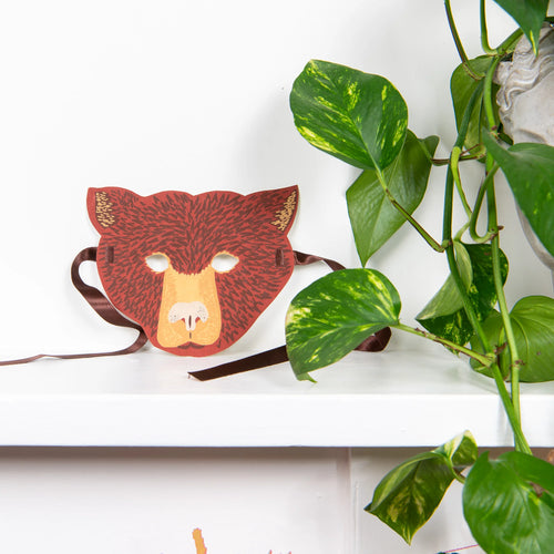 Bear Mask Greetings Card