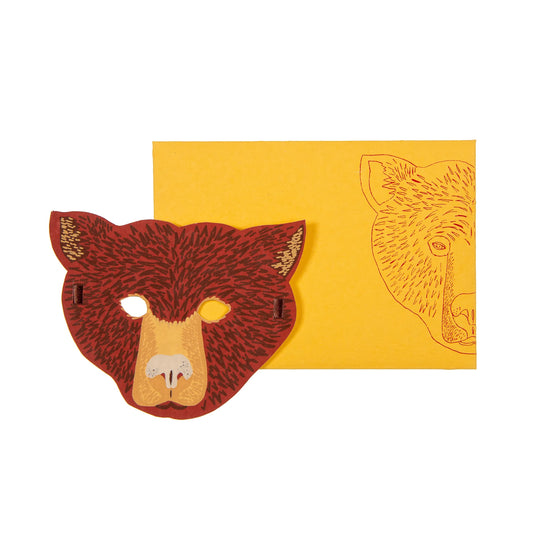 Bear Mask Greetings Card