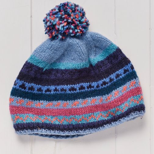 Hand-Knitted Wool Bobble Hat