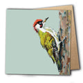 Green Woodpecker Greetings Card