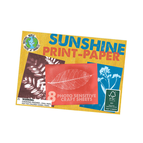 Sunshine print paper kit packaging against white background