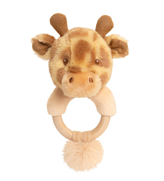 Toy rattle with a giraffe head attached