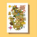 Peak District Map Greetings Card