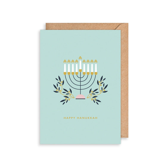 Hanukkah Menorah Greetings Card