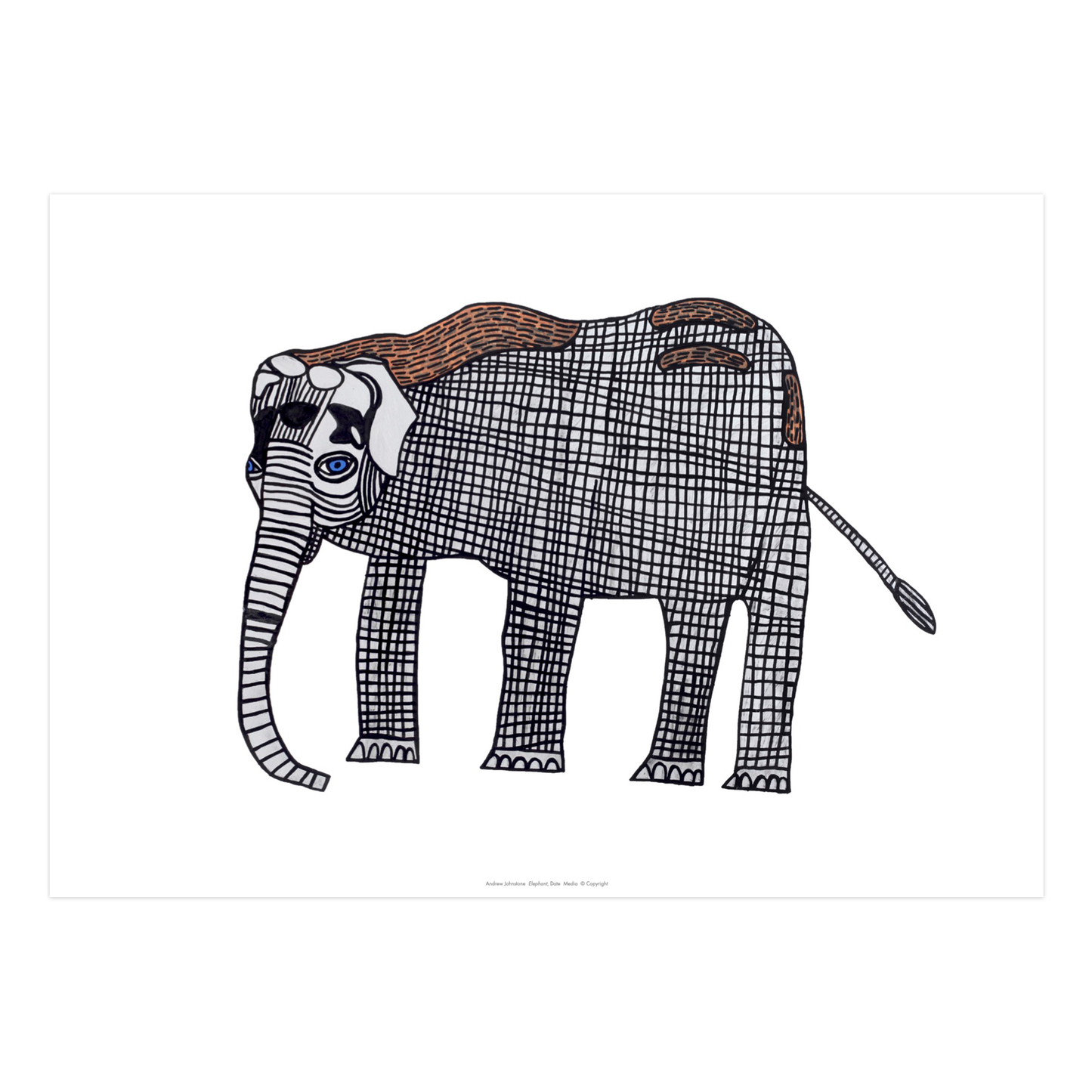 Limited edition artwork of an elephant by Andrew Jonstone