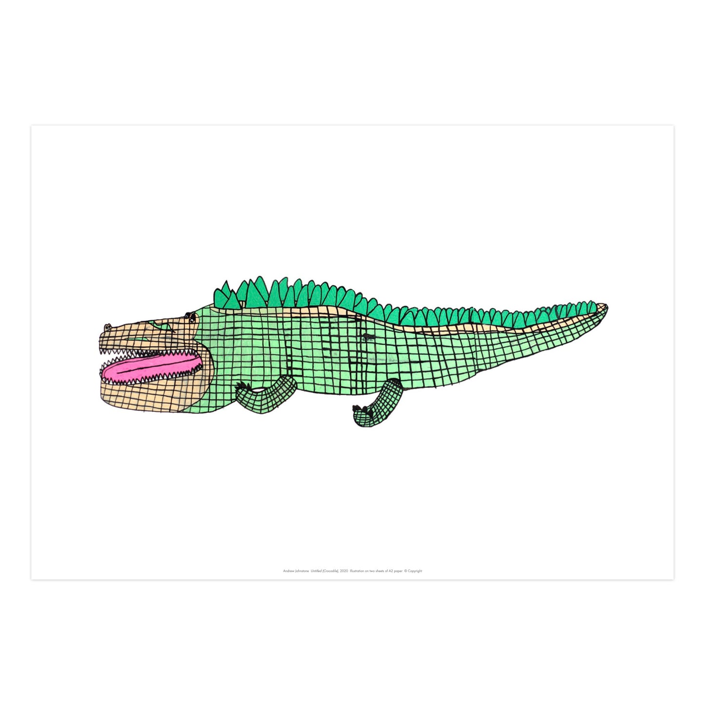 Reproduction of Andrew Johnston limited edition crocodile artwork