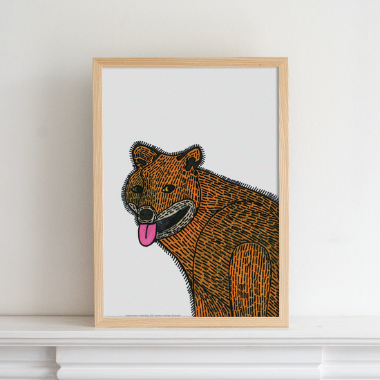 Load image into Gallery viewer, Framed Limited edition artwork of a dog
