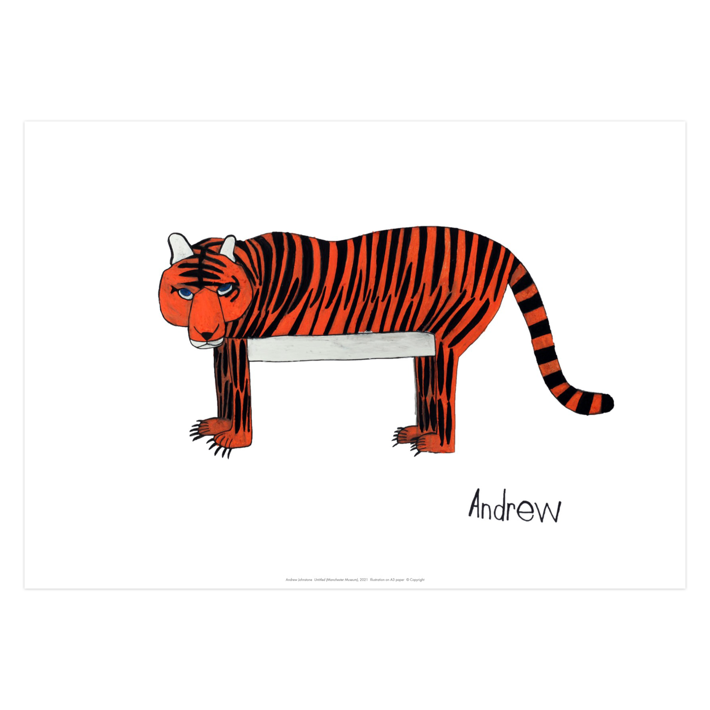 Venture Arts Tiger Print by Andrew Johnstone (A3)