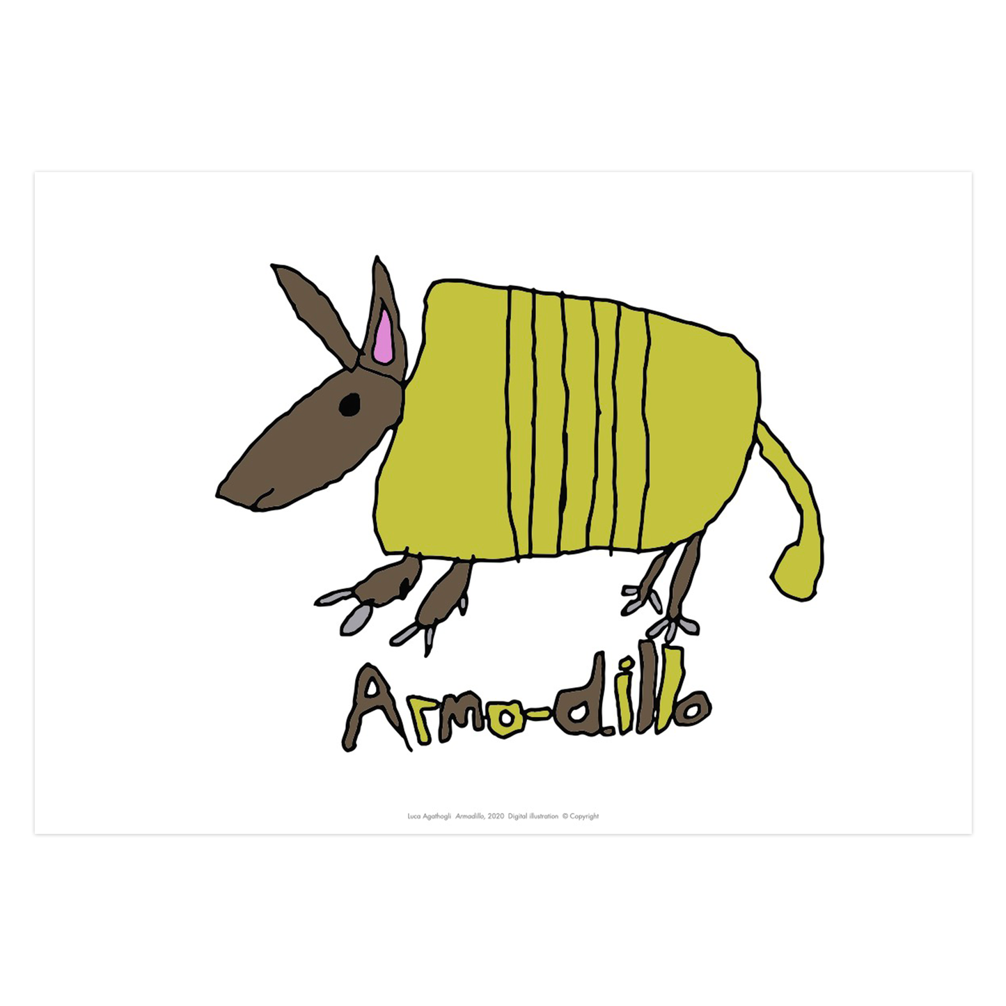Load image into Gallery viewer, Reproduction of Armadillo print
