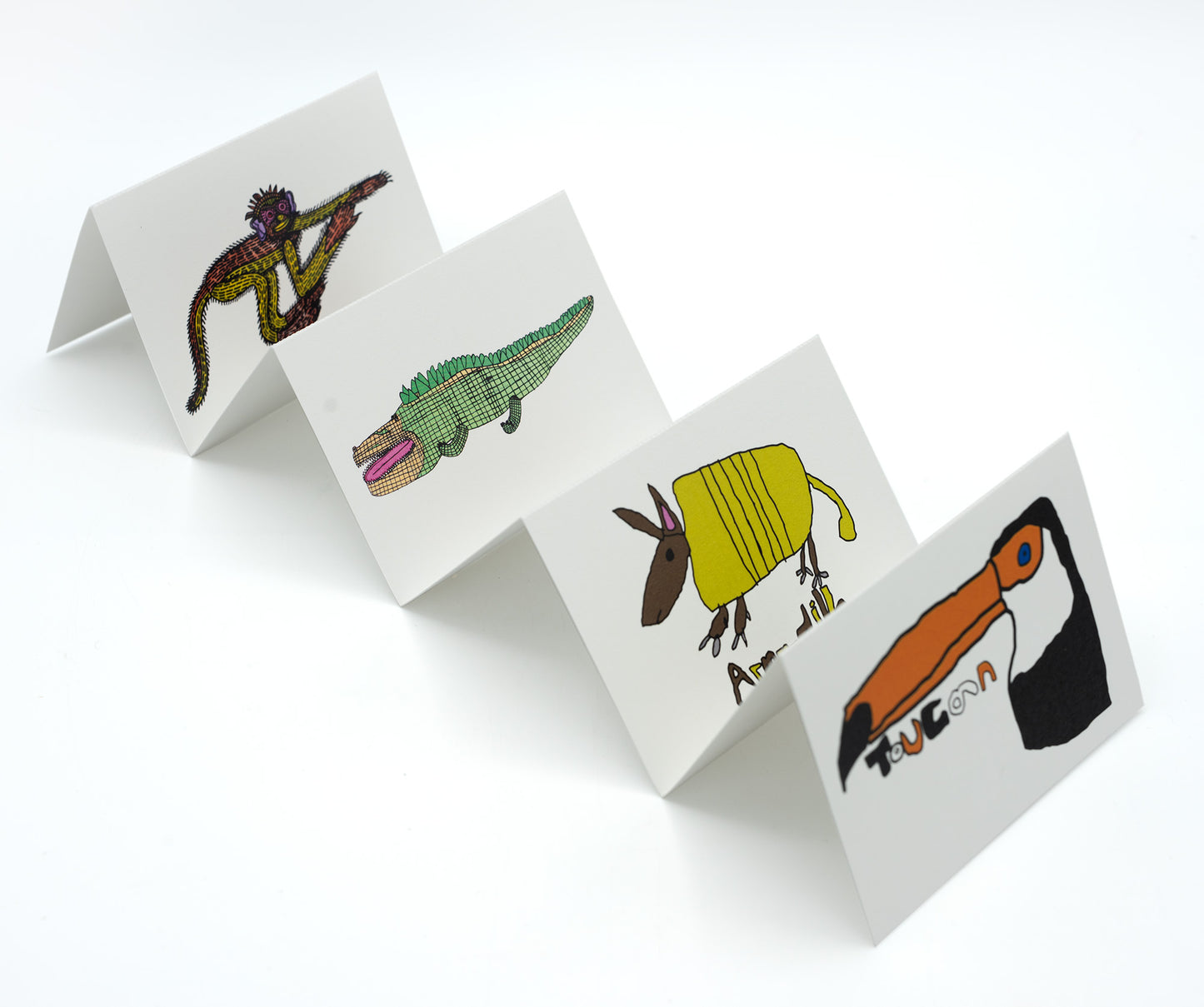 Constantina card pack placed in a white background featuring various wild animals