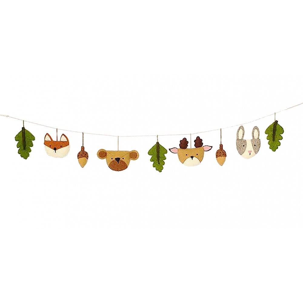 The garland showed with a slight drop against a white background.