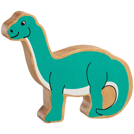 The dark turquoise diplodocus side view.
