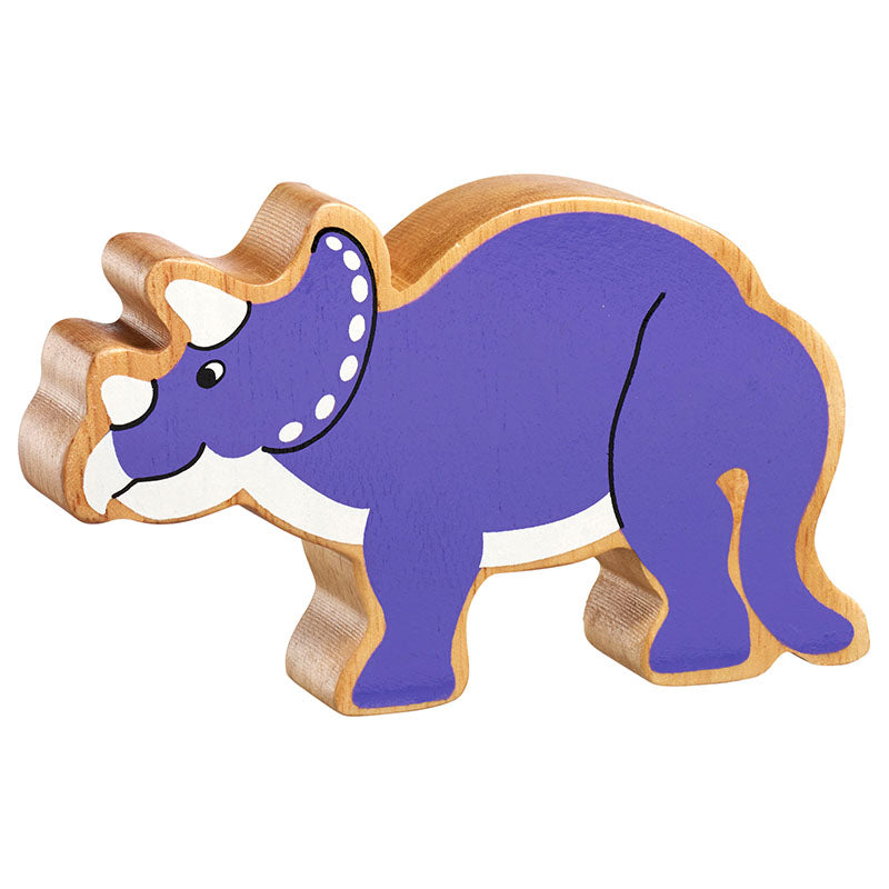 Load image into Gallery viewer, The purple triceratops side view.
