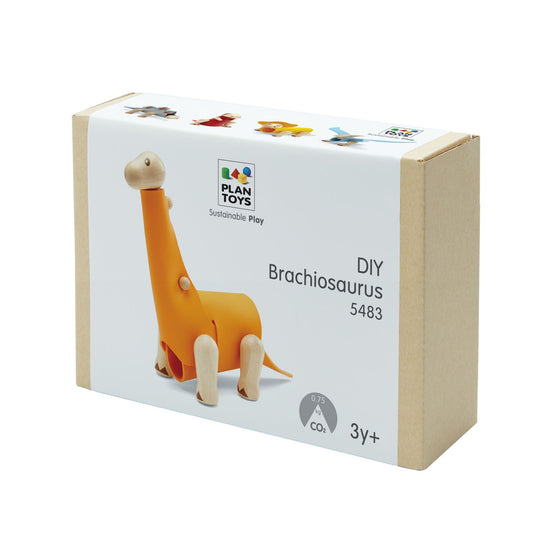 The cardboard box the orange brachiosaurus arrives in.