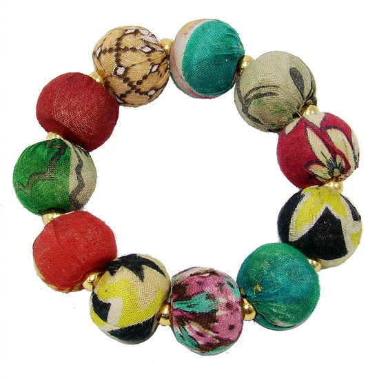 Large bauble bracelet against a white background.